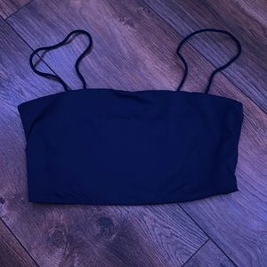 Navy blue crop stop also spaghetti straps